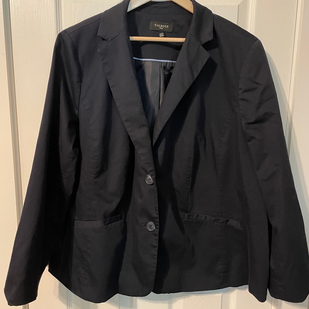 Talbots plus size navy blazer sz 24w